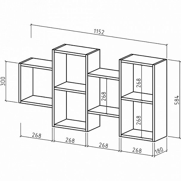 Полка книжная Флэш-12 - Вид 2