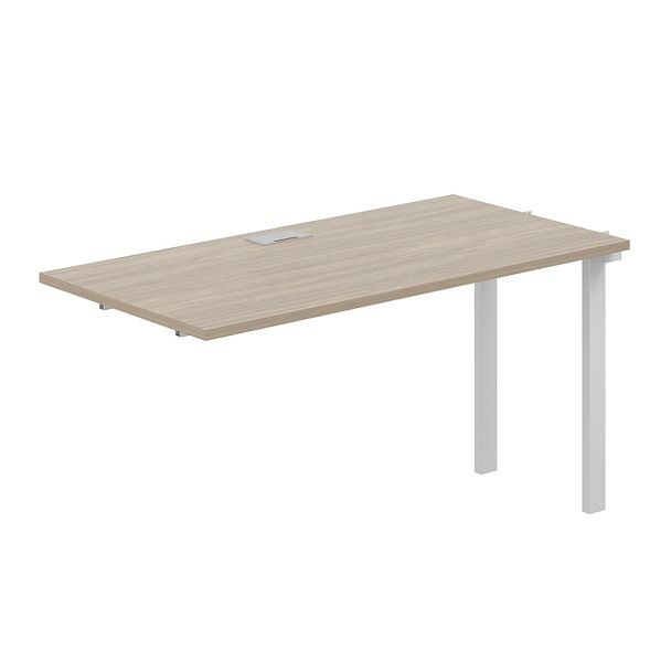 Секция  раб. станции Sigma s-b-s 3200х700х750 / профиль: 60х30 белый; столешница:  дуб темный - Вид 1