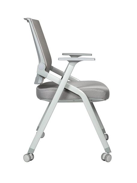 Стул / Circle grey / серая сетка/серая ткань/ролики - Вид 3