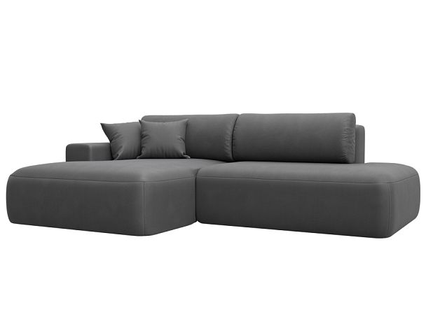 Диван угловой Лига-036 НПБ Модерн левый угол Искусственная замша серый - Вид 1