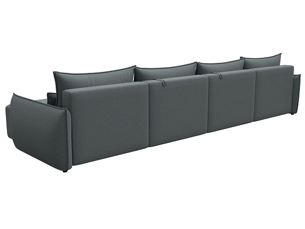 Диван П-образный Лига-051 НПБ Лонг Рогожка серый - Вид 5