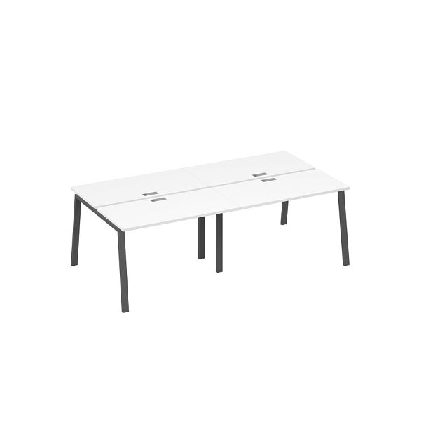 Рабочая станция на металлокаркасе TRE (4х120) A4 А4 Б3 170-2 БП белый премиум / металлокаркас антрацит - Вид 1