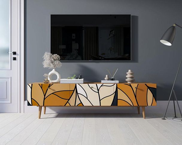 Комод Berber с ящиками низкий под TV принт 08 арт BB19/Print_08 - Вид 4