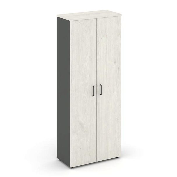 Style Project Шкаф высокий широкий SN.STS.E-108 Антрацит/Дуб Наварра/Черный Ручки 796*400*1982 - Вид 1