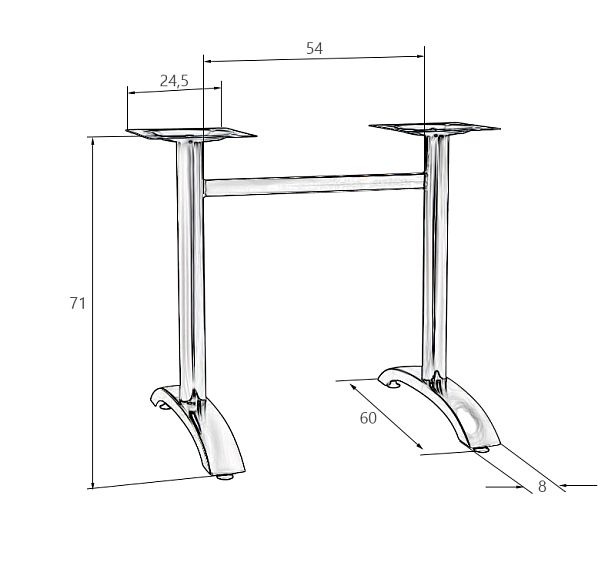 Подстолье обеденное DOBRIN DARREN WIDE - Вид 4