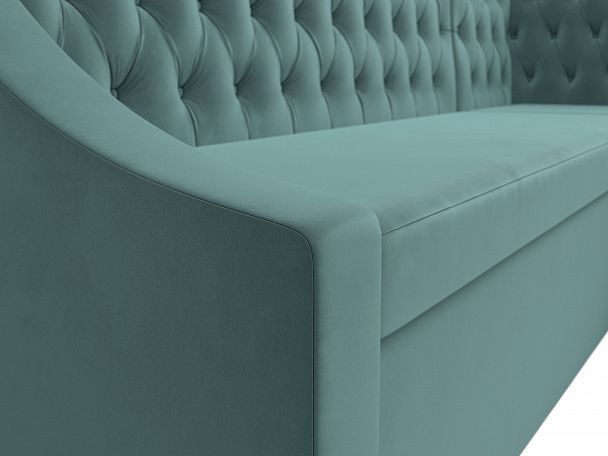 Кухонный угловой диван Мерлин правый (полностью Велюр бирюзовый) - Вид 4