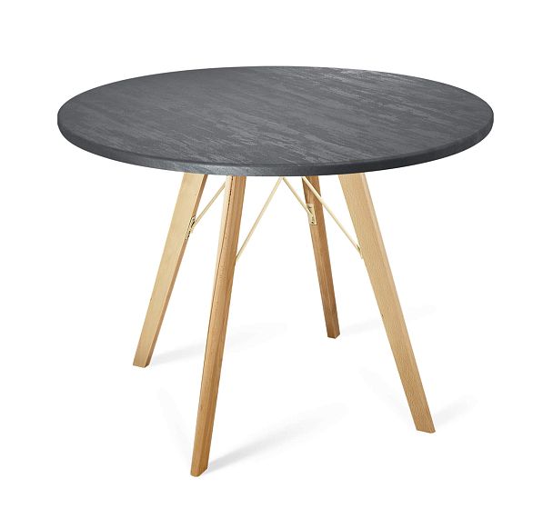 Стол Sheffilton SHT-TU9/TT 90 МДФ прозрачный лак/каменный уголь - Вид 2