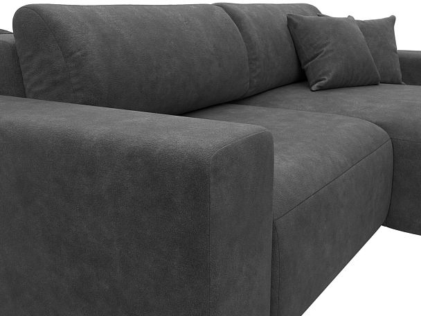 Диван угловой Лига-036 НПБ Классик правый угол Велюр серый - Вид 4