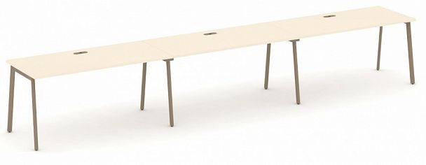 Рабочая станция на 3 места "ESTETICA" ES.RS-3.4-LP Сатин - Вид 1