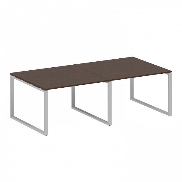 Стол для переговоров "Metal System" БО.ПРГ-2.2 венге/серый - Вид 1