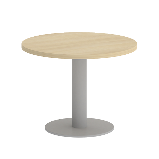 Home Office Стол журнальный круглый VR.SP-5-60.1G Акация/Серый металл 600*600*450 - Вид 1