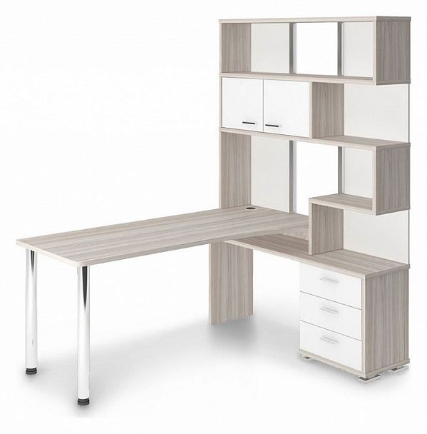 Стол компьютерный СР-420/170 Карамель/Белый правый - Вид 1