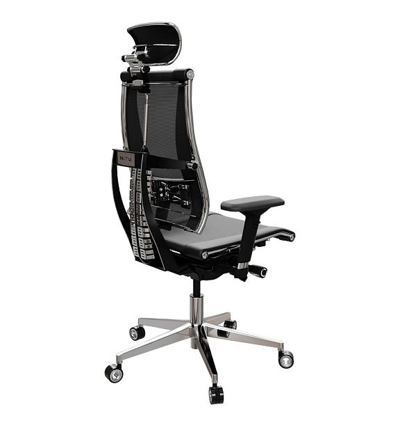 Кресло руководителя Метта Y 4DT B2-14D сетка/экокожа / черная/черная CN1114 - Вид 2