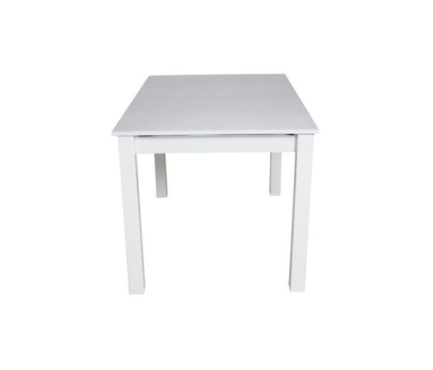 Стол Бруно ЛДСП/стекло, 1200(1700)*800, Белый/белое ЛДСП/стекло, 1200(1700)*800, Белый/белое - Вид 3