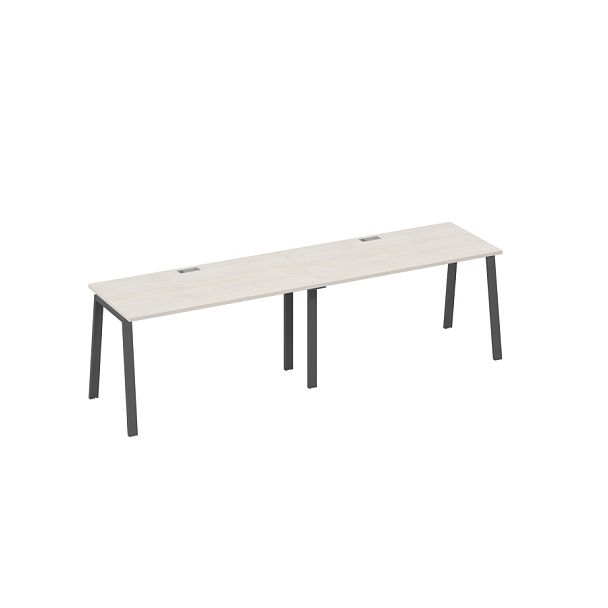 Рабочая станция 2х140 опоры TRE A4 А4 Б3 014-2 БП дуб / металлокаркас антрацит - Вид 1