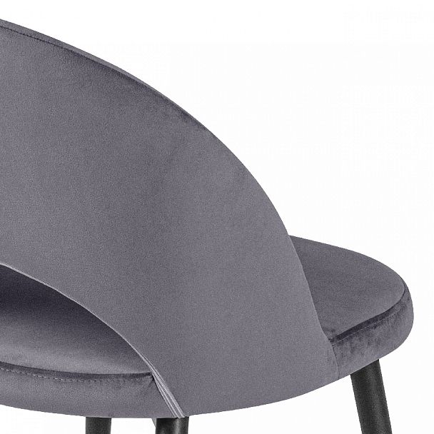 Комплект кухонных стульев Рэди серый велюр/черный, 4 шт. - Вид 9