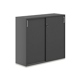 Шкаф-купе 3 ур. 1238х400х1111 / корпус:антрацит, топ/дно:антрацит, фасады:антрацит / Аллегро / Allegro - Фото предпросмотра