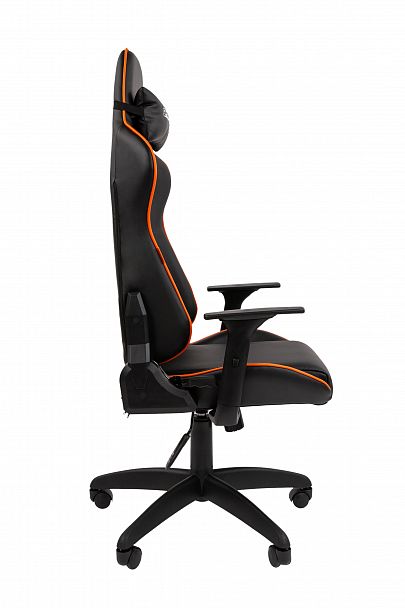 Кресло CHAIRMAN GAME 40, экокожа, черный/оранжевый - Вид 3