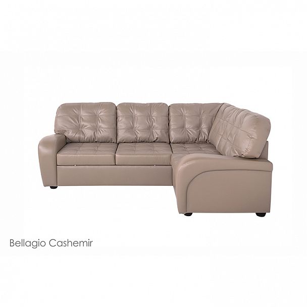 Угловой диван "Сидней с тумбой" в коже - Вид 5