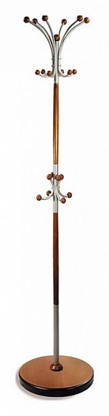 Вешалка-стойка Декарт Д-1 средне-коричневый/металлик - Вид 1