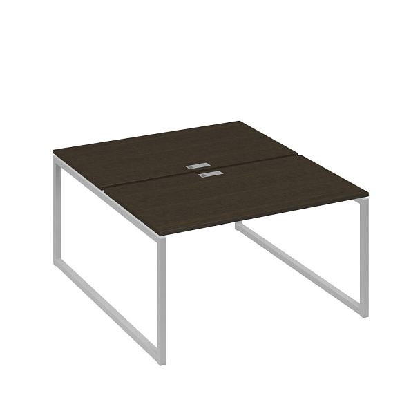 Рабочая станция QUATTRO (2х140) опоры металлокаркас A4 А4 Б4 177 БП венге / металлокаркас серый - Вид 1