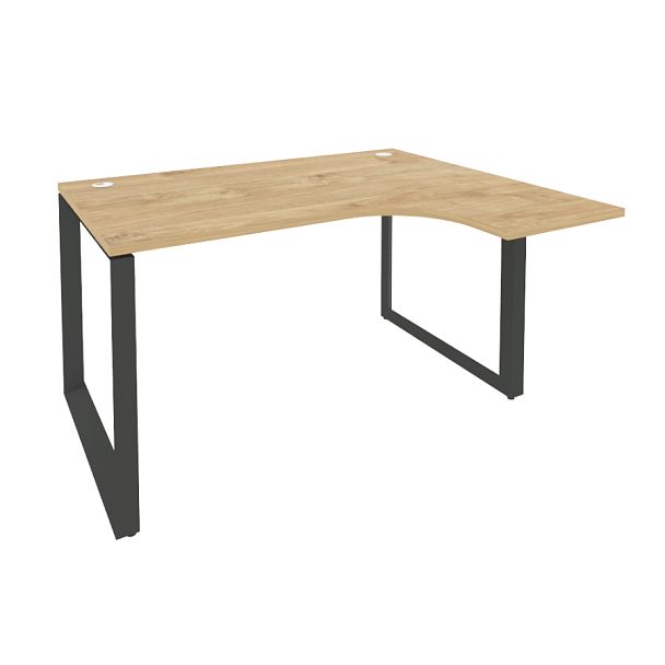 Onix Стол эргономичный правый на О-образном м/к O.MO-SA-3 (R) Тиквуд светлый/Антрацит металл 1380*1180*750 (800/460) - Вид 1