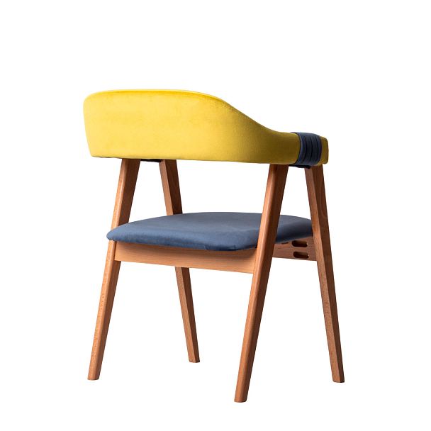 Полукресло Dolche, велюр Remy79/Remy 72, ножки бук под лак - Вид 7