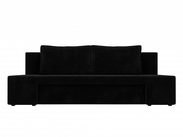 Диван прямой Сан Марко (полностью велюр черный) - Вид 2