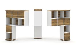 Concept Надставка высокая CN.DNV-005 Сандал Янтарный/Белый Бриллиант/Металл Белый 1099*350*1486 - Фото предпросмотра