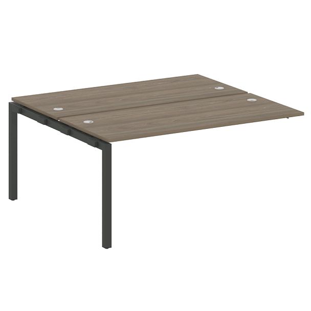 Metal System Quattro Р. ст. криволинейная на П-образном м/к 50БП.РАС-СА-2.4 Вяз/Антрацит металл 1600*2435*750 - Вид 1