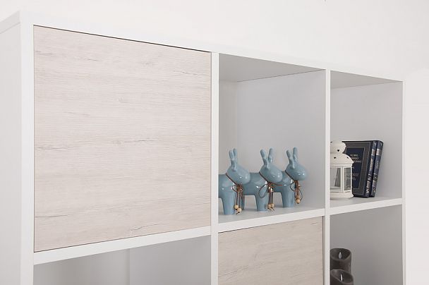 Шкаф-вставка (фасад ЛДСП) для стеллажа "Квадро" - Вид 1