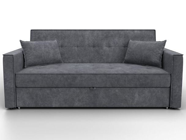 Диван прямой Лига-104 (160) Велюр серый - Вид 2
