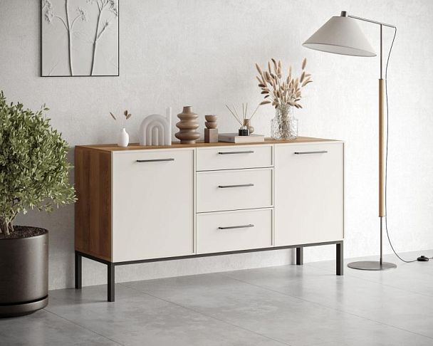 Комод две дверки и три ящика Nicole арт NEM08 - Вид 3