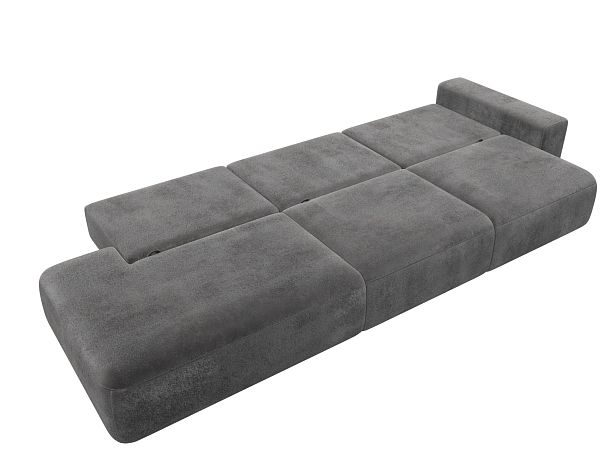 Диван прямой Лига-036 НПБ Модерн Лонг подлокотник справа Велюр серый - Вид 10