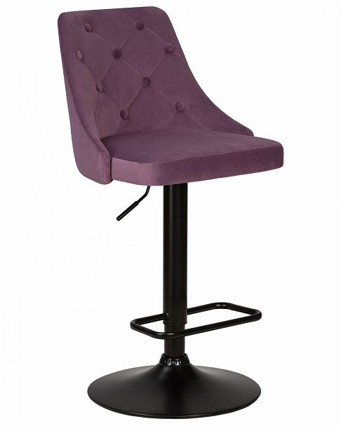 Стул барный DOBRIN JOSEPH BLACK (пудрово-сиреневый велюр (MJ9-52)) - Вид 1