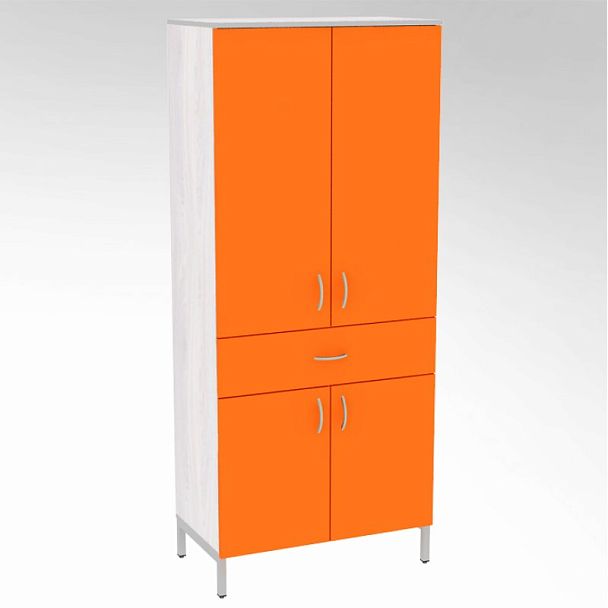 Шкаф лабораторный с выкатным ящиком (Цветной фасад) - Вид 3