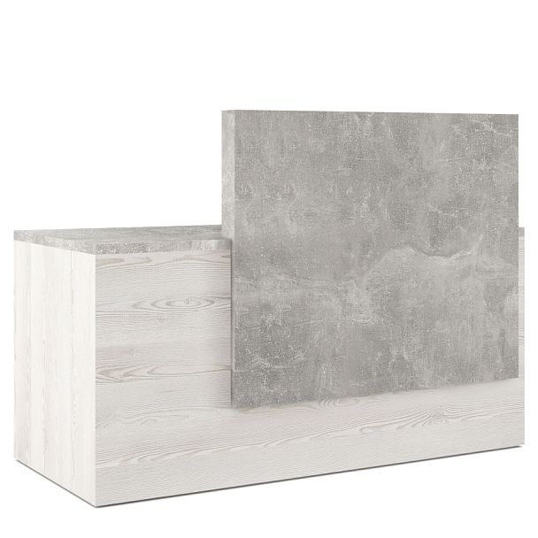Стойка ресепшн левая B-tone 160x70x115 сосна бетон светлый - Вид 1