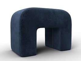 Пуф 008 Велюр синий - Фото предпросмотра