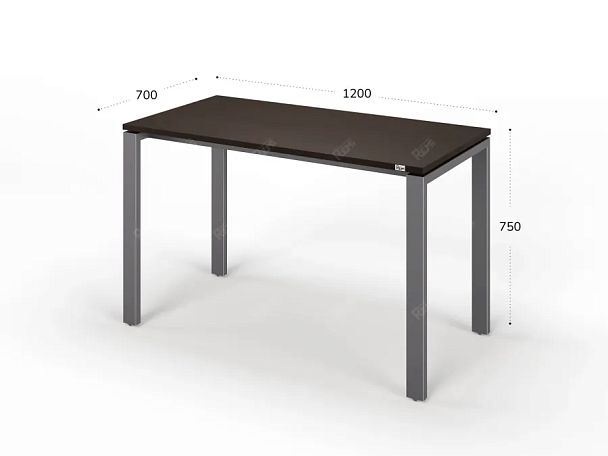 UNITY РМС7-12 ВЕНГЕ Стол на металлокаркасе прямой 1200х700х750 - Вид 1