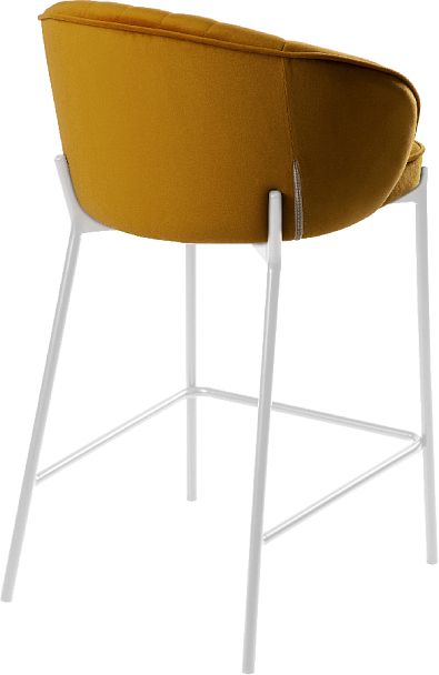 Комплект полубарных стульев Миэль горчичный/белый, 4 шт. - Вид 4