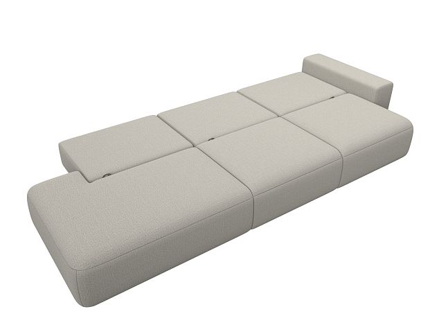 Диван прямой Лига-036 НПБ Модерн Лонг подлокотник справа Рогожка бежевый - Вид 10