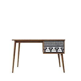 Стол рабочий Berber принт 19 с одной тумбой арт BB20/Print_19 - Фото предпросмотра