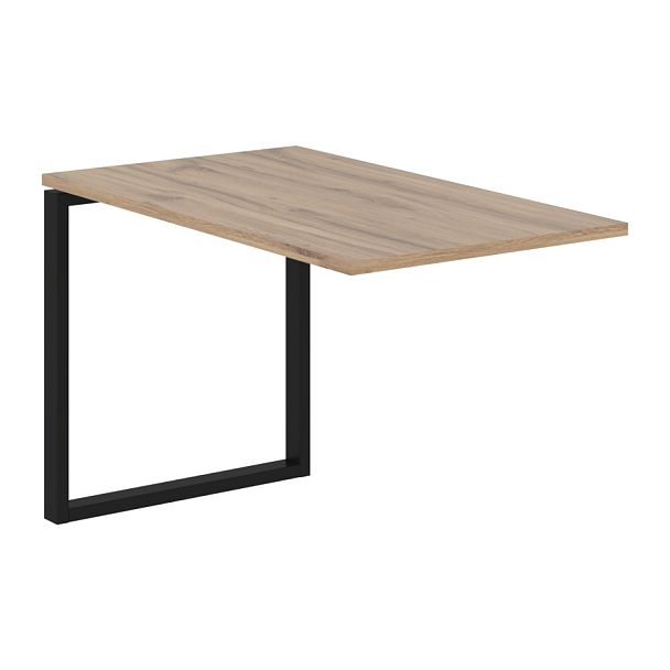 Брифинг-приставка EQB 1167 Дуб Денвер светлый/Черный 1160х670х750 EDIS - Вид 1