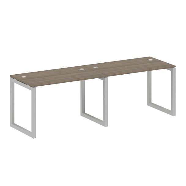 Metal System Quattro Р. ст. на 2 раб. места на О-образном м/к 50БО.СМ-2.2 Вяз/Серый металл 2400*720*750 - Вид 1