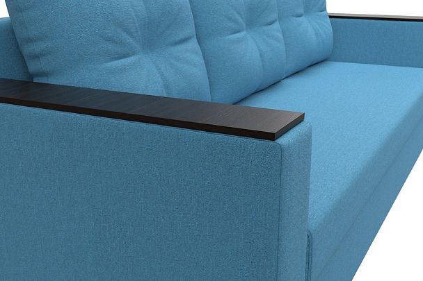 Диван прямой Атланта Лайт без стола Рогожка голубой - Вид 4