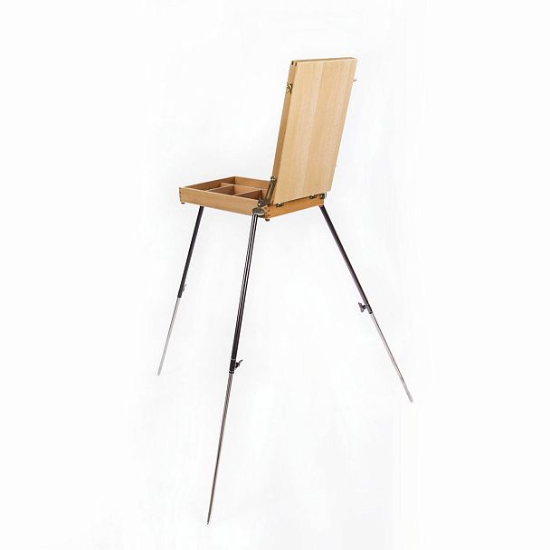 Этюдник BRAUBERG ART CLASSIC, бук, 40х25х7,5см, высота холста 70см, ножки метал 90см, ремень,190655 - Вид 12