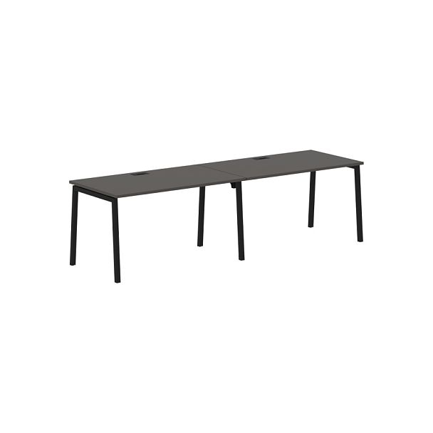 Стол 2-х местный ELWST 2780 Мокко/Черный 2726х800х750 EDIS - Вид 1