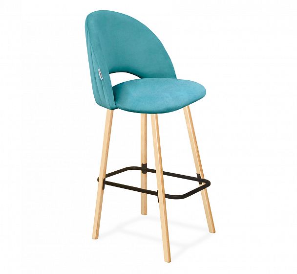 Стул барный Sheffilton SHT-ST34-1/S94 голубая пастель/прозрачный лак/черный - Вид 2