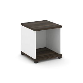 Concept Стеллаж 1 узкая секция, 1 ниша CN.STU-110 Дуб Мали/Белый Бриллиант/Металл Черный 420*420*450 - Фото предпросмотра