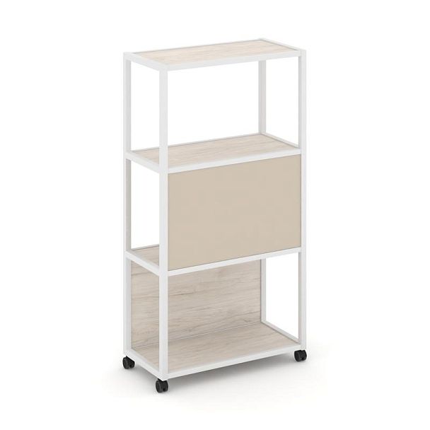 Shelf Mobile Стеллаж 4 уровня 1 секция VR.LT-STK-403.10 Денвер Светлый/Металл Белый/W-04 1000*400*1523 - Вид 2